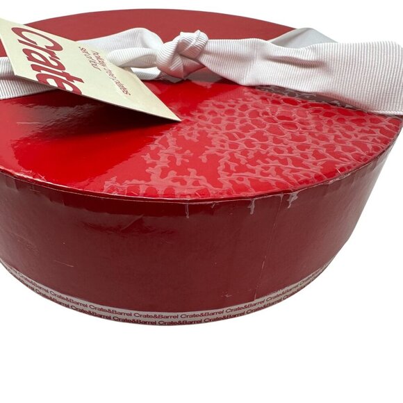 Crate & Barrel Snowflake Holiday Tree Plates Set of 4 Retro Starburst MCM - Picture 10 of 10